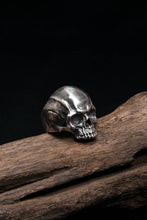 Load image into Gallery viewer, 925 Sterling Silver Retro Skinny Skull Ring