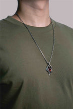 Load image into Gallery viewer, Retro Domineering Dragon Wings Red Zircon Pendant