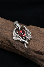 Load image into Gallery viewer, Retro Domineering Dragon Wings Red Zircon Pendant