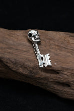 Load image into Gallery viewer, Retro Skull 925 Sterling Silver Key Pendant