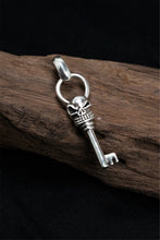 Load image into Gallery viewer, Antique Skull Key 925 Silver Pendant