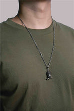 Load image into Gallery viewer, Retro Skull Rose 925 Sterling Silver Pendant