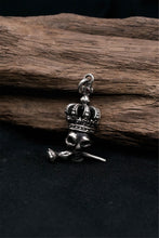 Load image into Gallery viewer, Retro Skull Rose 925 Sterling Silver Pendant