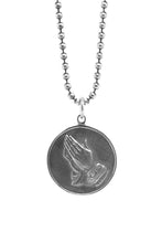 Load image into Gallery viewer, Prayer Hand Pendant Retro 925 Sterling Silver