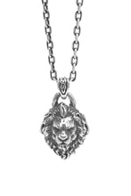 Load image into Gallery viewer, Antique Silver Lion Head Pendant