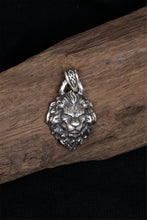 Load image into Gallery viewer, Antique Silver Lion Head Pendant