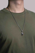 Load image into Gallery viewer, Retro Skull 925 Sterling Silver Oval Pendant