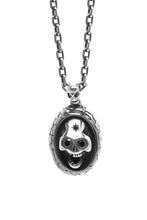 Load image into Gallery viewer, Retro Skull 925 Sterling Silver Oval Pendant