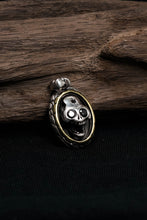 Load image into Gallery viewer, Retro Skull 925 Sterling Silver Oval Pendant