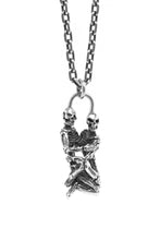 Load image into Gallery viewer, Retro Double Skulls 925 Sterling Silver Pendant