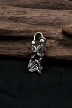 Load image into Gallery viewer, Retro Double Skulls 925 Sterling Silver Pendant