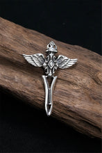 Load image into Gallery viewer, Retro Silver Cross Wings Pendant