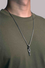 Load image into Gallery viewer, Retro Silver Crown Key Pendant