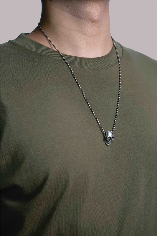 Retro Gothic Sterling Sliver Skull Pendant