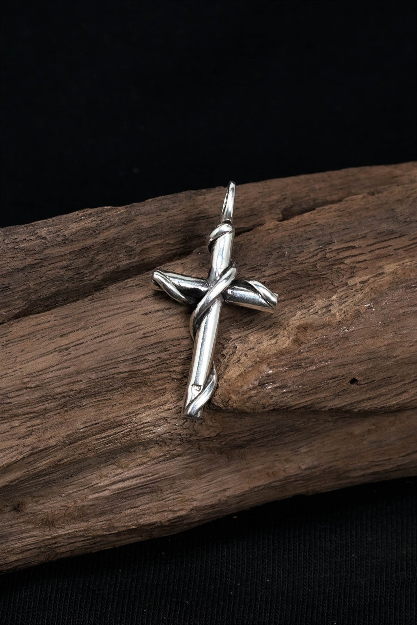 Vintage Handmade Sterling Silver Cross Pendant