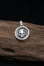Load image into Gallery viewer, Retro Skull 925 Sterling Silver Coin Pendant