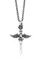 Load image into Gallery viewer, Retro Sterling Silver Cross Skull Pendant