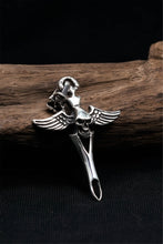 Load image into Gallery viewer, Retro Sterling Silver Cross Skull Pendant