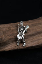 Load image into Gallery viewer, Rock Guitarist Skull Pendant Retro 925 Sterling Silver