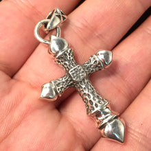Load image into Gallery viewer, Antique Fire Pattern Cross 925 Silver Pendant