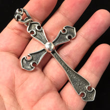 Load image into Gallery viewer, Large Antique Simple Cross 925 Silver Pendant