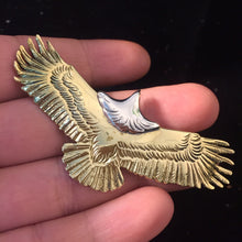 Load image into Gallery viewer, Native American Jewelry Brass Eagle Pendant Takahashi Goro