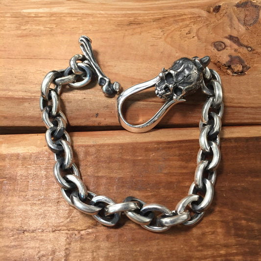 Retro Silver Skull Bracelet Wedding Engagement Bracelet Man Women Boy Girl Bracelet 925 Sterling Silver Fashion Bracelet Jewelry Gift