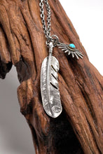 Load image into Gallery viewer, Retro Silver Takahashi Goro Feather Necklace Set