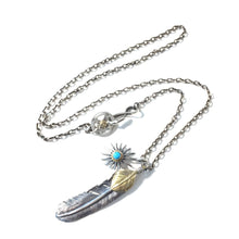 Load image into Gallery viewer, Retro Silver Takahashi Goro Feather Necklace Set