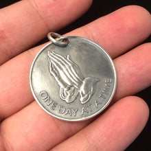 Load image into Gallery viewer, Retro 925 Sterling Silver Round Prayer Hand Pendant