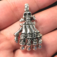 Load image into Gallery viewer, Retro 925 Sterling Silver Skull Hands Pendant
