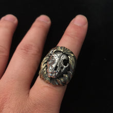 Load image into Gallery viewer, Retro Lion Head 925 Sterling Silver Ring Jewelry