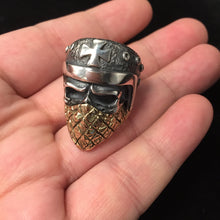 Load image into Gallery viewer, Retro 925 Silver Ring Gothic Mask Skull Men
