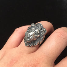 Load image into Gallery viewer, Lion Head Retro 925 Sterling Silver Ring
