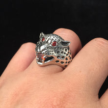 Load image into Gallery viewer, Leopard Head 925 Sterling Silver Retro Ring