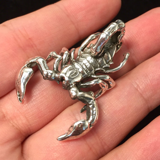 TS Hand Silver Retro Scorpion Pendant 925 Sterling Silver