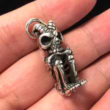 Load image into Gallery viewer, Retro Skull 925 Sterling Silver Pendant
