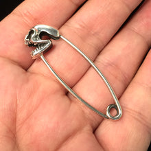 Load image into Gallery viewer, Skull Pin Pendant Retro Sterling Silver