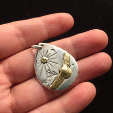 Load image into Gallery viewer, Takahashi Goro Silver Sun Eagle Pendant