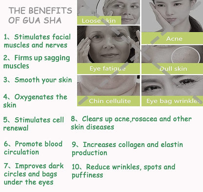 Natural Gua Sha Scraper Facial Massager