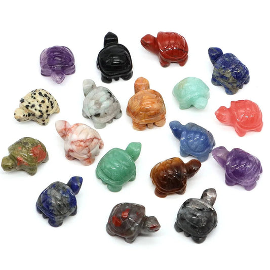 Turtle Statue Hand Carved Animal Figurine