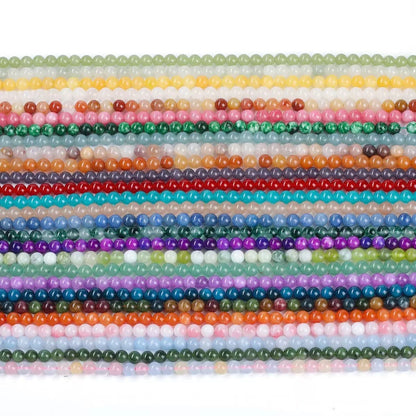 Color Jade Beads Round Smooth/Faceted Beads 6mm/8mm/10mm