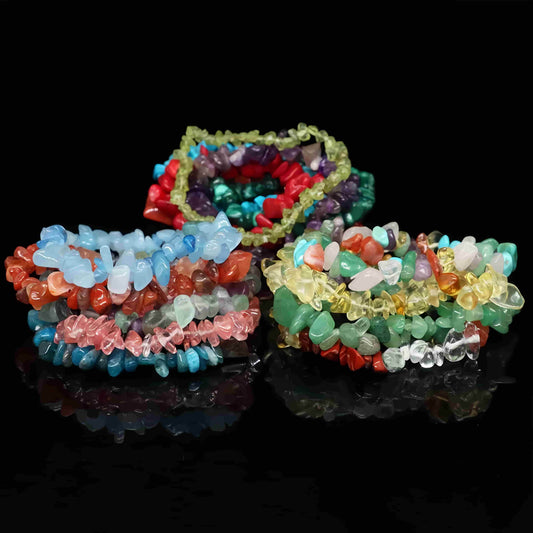 Chip Bead Stretch Bracelet 7.5inch