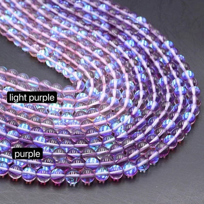 Mystic Aura Quartz Beads, Aurora Borealis Crystal 6-12mm