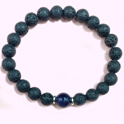 Lava with Sandstone for Weight Loss Crystal Bracelet
