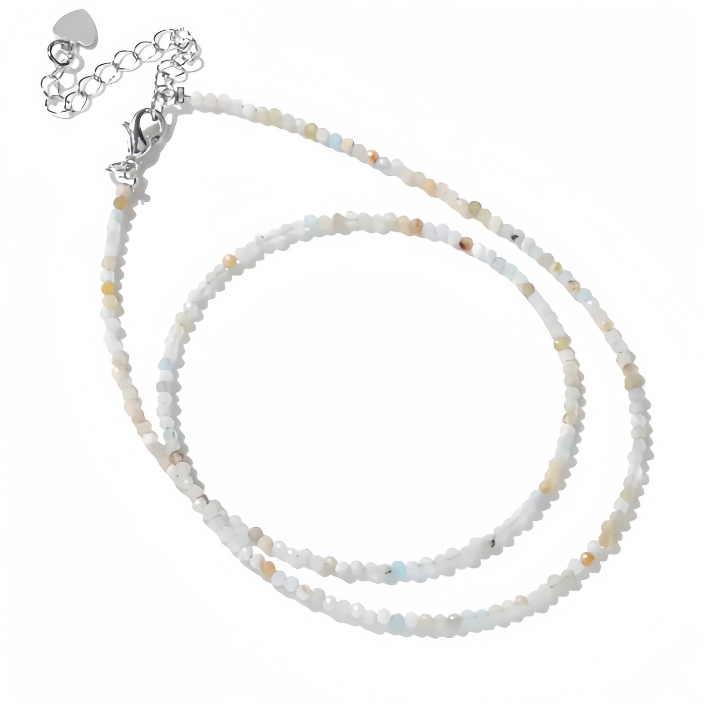 2mm Shining Beads Stone Necklace Choker Jewelry