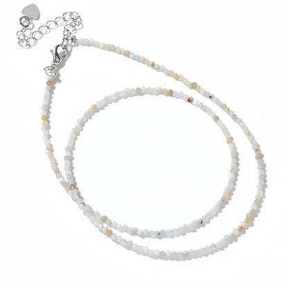 2mm Shining Beads Stone Necklace Choker Jewelry