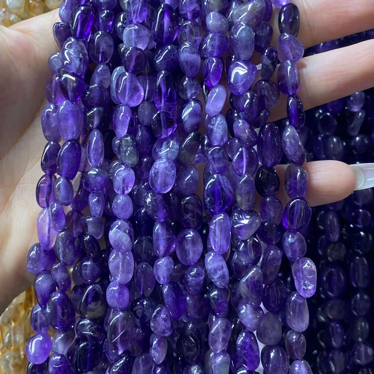 Irregular Smooth Beads 6-8mm Gemstone/Quartz/Jasper/Agate