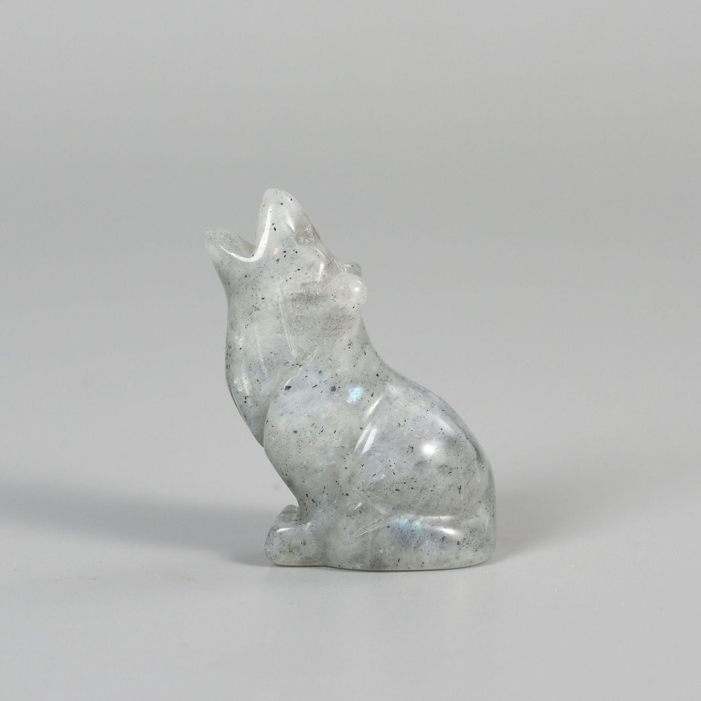 Wolf  Statue Hand Carved Animal Figurine