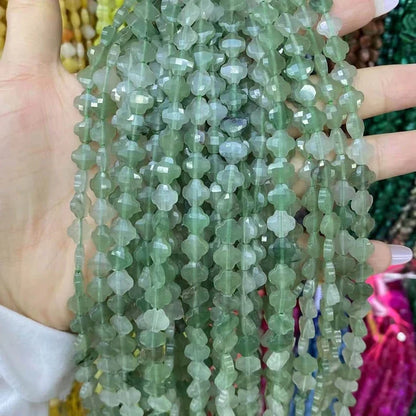 Leaf Clover Shape Aventurine Beads